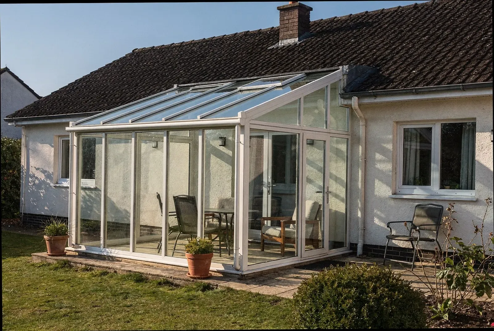 Glasanbau am Wohnhaus – Beispiel für Hunteburg in Bohmte