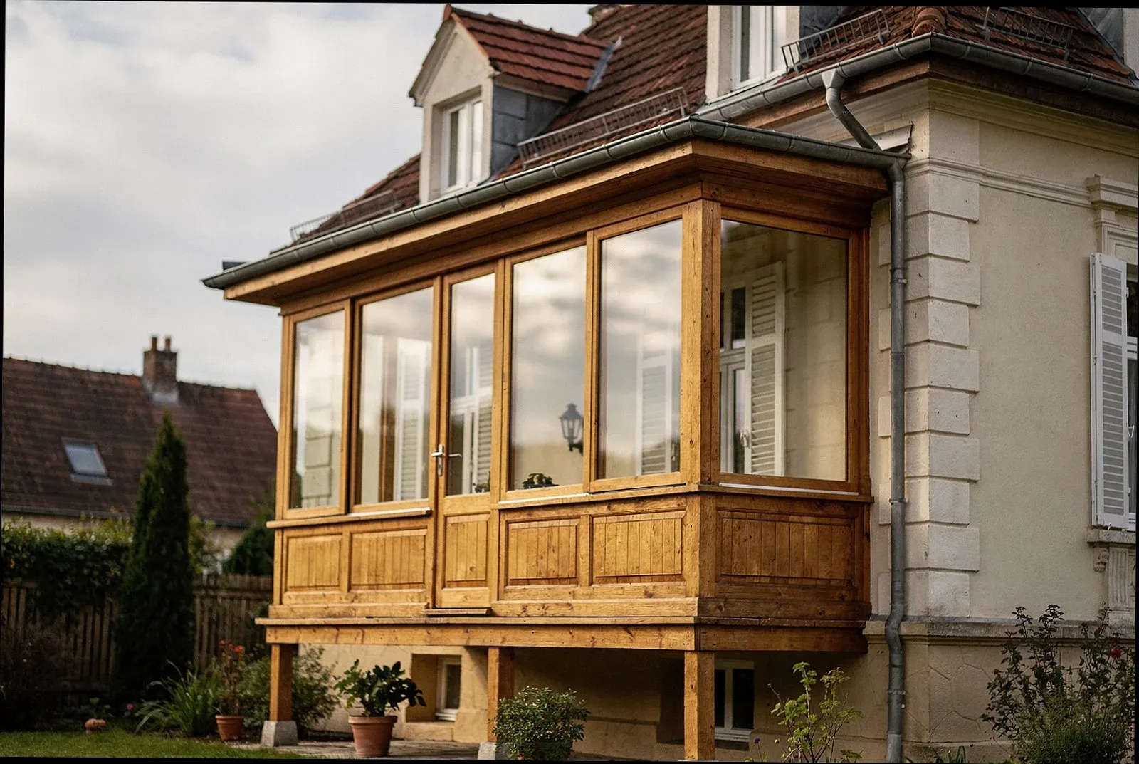 Verglaster Balkon als kleiner Kaltwintergarten in Osnabrück