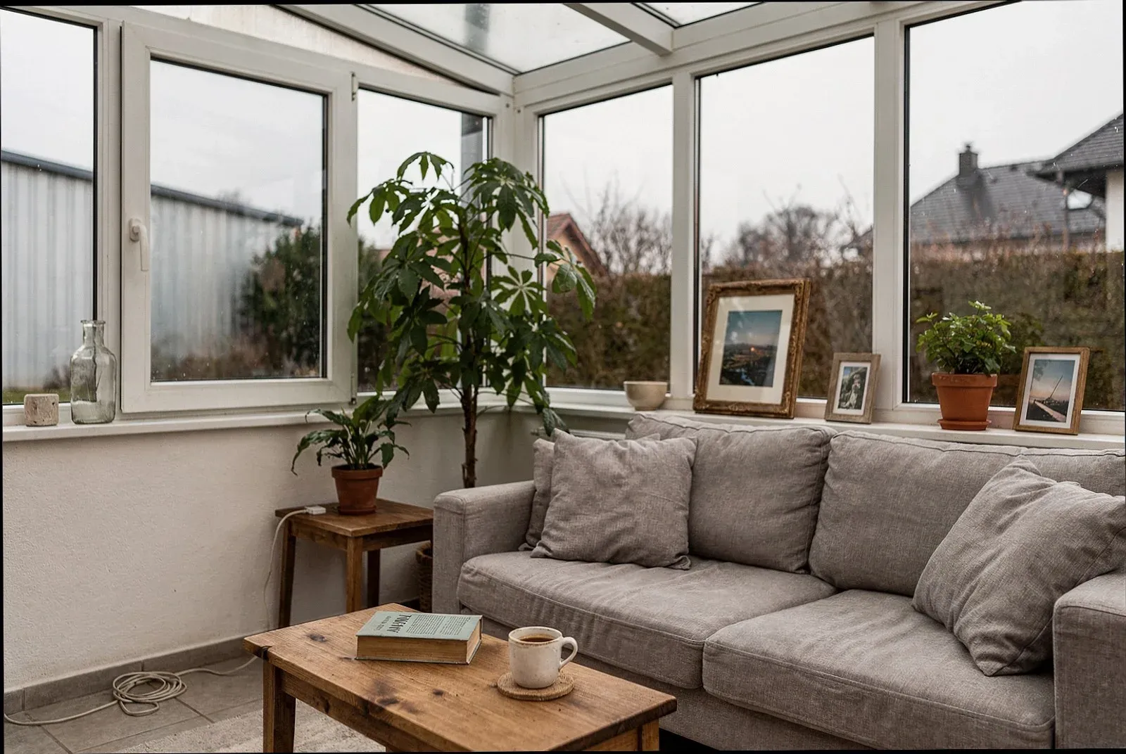 Eingerichteter Wohnwintergarten in Osnabrück von innen